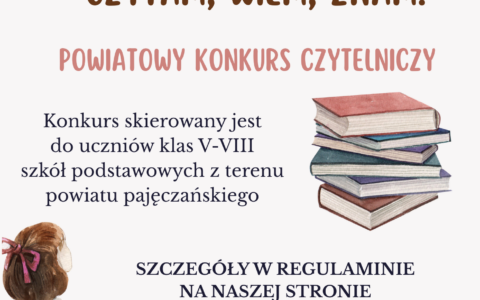 Powiatowy Konkurs Czytelniczy – „Czytam, wiem, znam!”